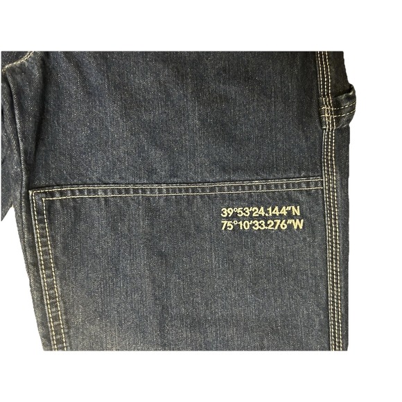 BDG cargo jeans dark blue size 30 with coordinates Wide Skater Baggy High Waist - Picture 7 of 9